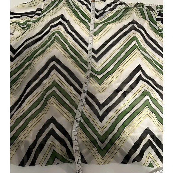 Women Alfani XL abstract floral green sheer cami 2-layered kimono sleeve - Picture 9 of 10